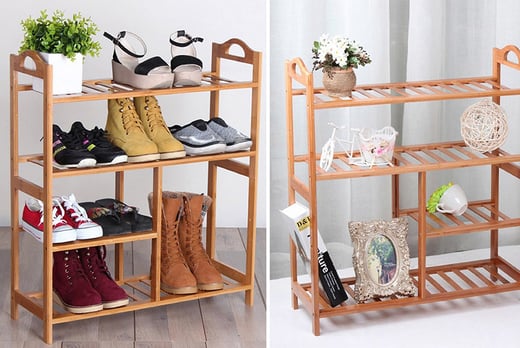 4-Tier Bamboo Shoe Rack | Shop | Wowcher