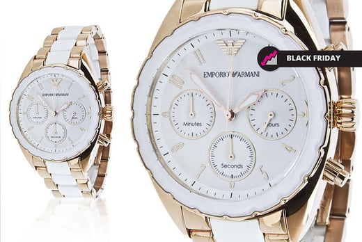 Ladies Two-Tone Armani AR5942 Watch - LivingSocial