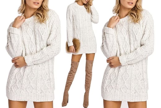 cream jumper dress