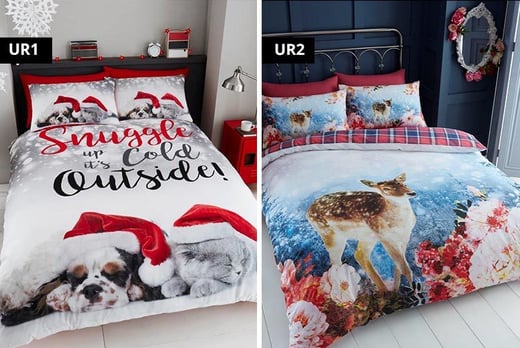 Xmas Themed Duvet Cover Set 8 Designs Shop Wowcher