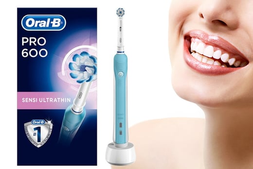 oral b pro 600 sensi ultrathin electric toothbrush