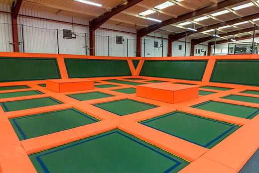 Adrenaline Trampoline Park OneHour Open Jump Voucher £5 Leeds Wowcher