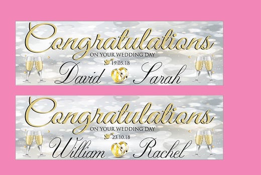 Personalised Wedding Banner 4 Options Shop Wowcher