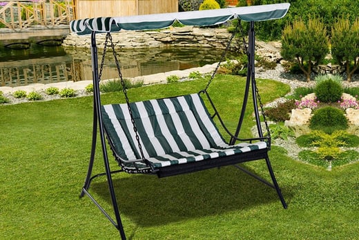 3 Seater Garden Swing Hammock Seat Shop Wowcher