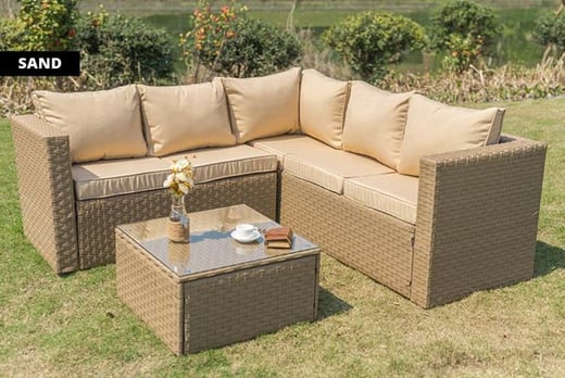 Yakoe Monaco Rattan Corner Sofa Set Wowcher