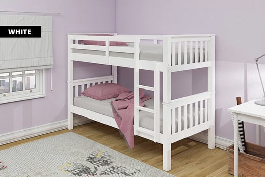 Wooden Oxford Bunk Bed Home Deals In Wowcher Oxford Wooden Bunk Bed In White Or Grey