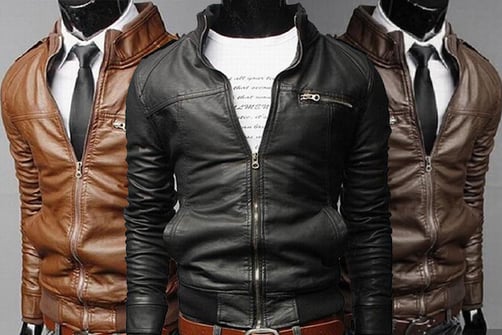 Men S Faux Leather Jacket Wowcher 24 99 From Blu Apparel For A Men S Faux Leather Jacket Choose Brown Dark Or Black