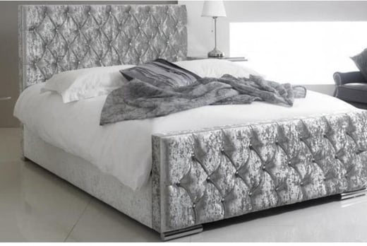 Crushed Velvet Bed Frame Bedroom Furniture Deals In