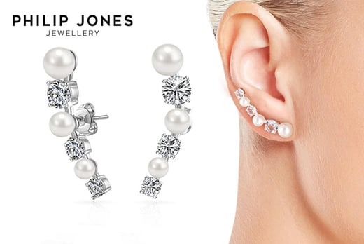 Women’s Philip Jones Climber Earrings made with Crystals from Swarovski ®