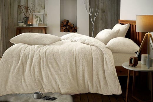 Teddy Fleece Duvet Cover Set Wowcher