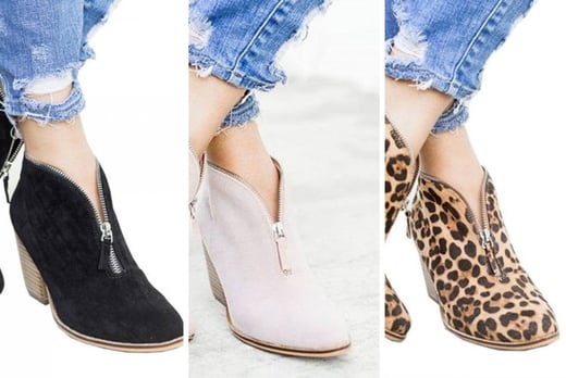v cut ankle boots uk
